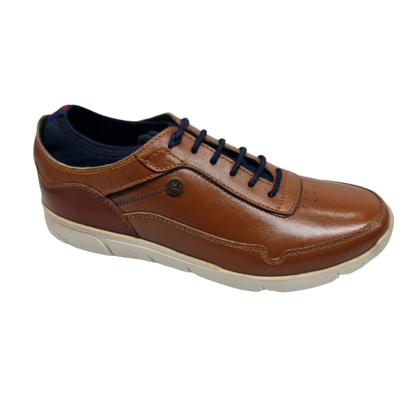 Tan Lace- Up Casual Shoes