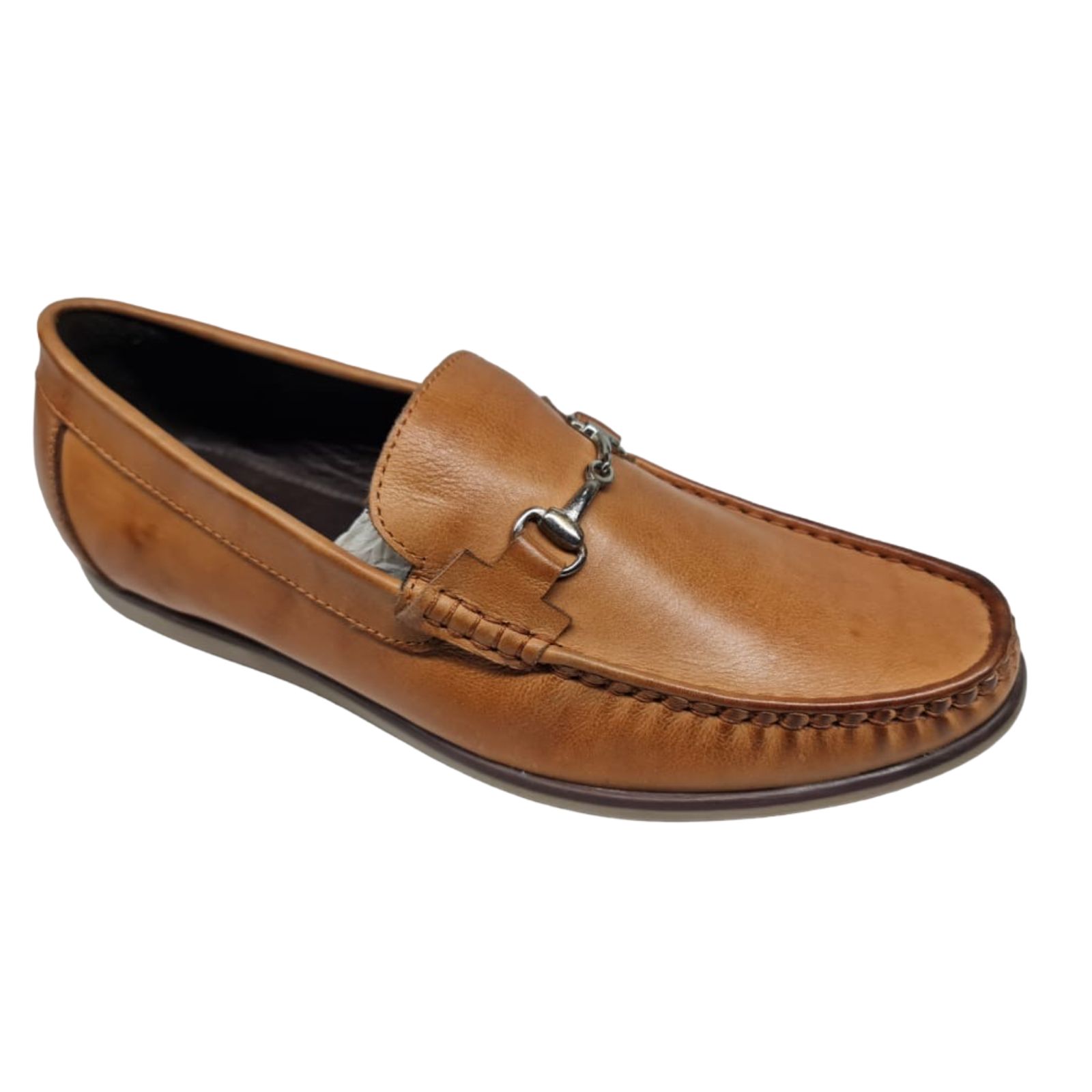 Tan Leather Lofer Bunai Shoes (2)